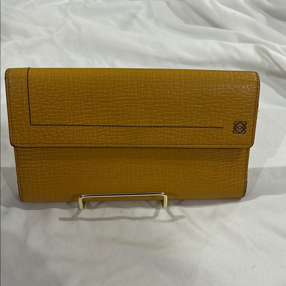 Yellow Loewe Leather Wallet